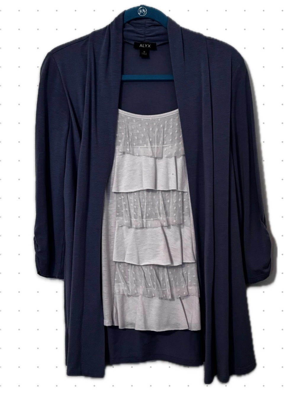 Alyx Blue/Gray w Ruffle Top